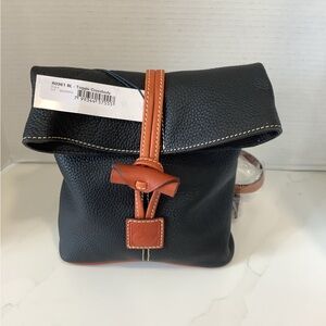 Dooney & Bourke Black and Brown Leather Crossbody Bag  NWT